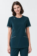 OZ315 Zip Scrub Top