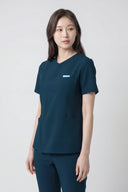 Smile185 Zip Scrub Top