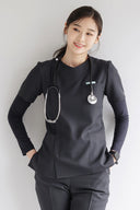 Smile185 Zip Scrub Top