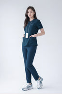 Smile185 Zip Scrub Top