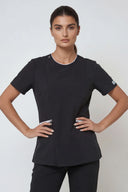 Winnie306 Zip Scrub Top