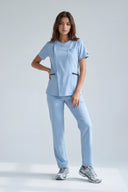 Winnie306 Zip Scrub Top