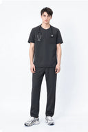 CST102 Round-neck Zip Scrub Top