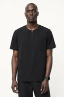 CST102 Round-neck Zip Scrub Top