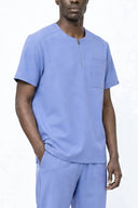 CST102 Round-neck Zip Scrub Top