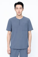 CST102 Round-neck Zip Scrub Top
