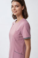 OZ315 Zip Scrub Top