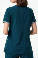 OZ315 Zip Scrub Top