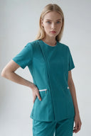 Winnie306 Zip Scrub Top