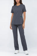 Winnie306 Zip Scrub Top