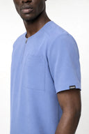 CST102 Round-neck Zip Scrub Top