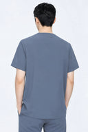 CST102 Round-neck Zip Scrub Top