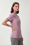 OZ315 Zip Scrub Top