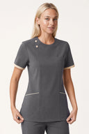 OZ315 Zip Scrub Top