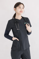 Smile185 Zip Scrub Top