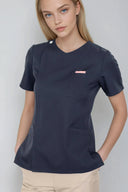 Smile185 Zip Scrub Top