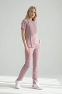 Smile185 Zip Scrub Top