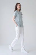 Smile185 Zip Scrub Top