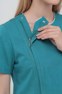 Winnie306 Zip Scrub Top