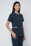 Winnie306 Zip Scrub Top