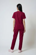 Back fit of the Rosé Wine Avison Scrub Top by Good Uniform in full view