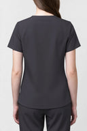 Back fit of the Grey CST203 Scrub Top by Good Uniform