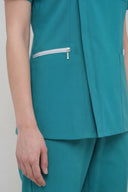 Winnie306 Zip Scrub Top