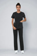 Winnie306 Zip Scrub Top