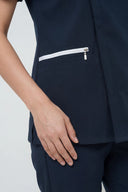 Winnie306 Zip Scrub Top