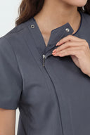 Winnie306 Zip Scrub Top