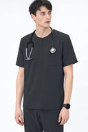 CST102 Round-neck Zip Scrub Top