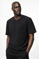 CST102 Round-neck Zip Scrub Top