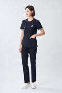 OZ315 Zip Scrub Top