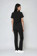 Back fit of the Black ST247 Scrub Top by Good Uniform full shot
