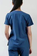 Back fit of the Methyl Blue ST247 Scrub Top by Good Uniform
