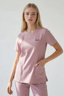 Smile185 Zip Scrub Top