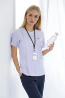 Smile185 Zip Scrub Top