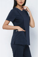 Winnie306 Zip Scrub Top