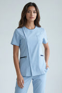 Winnie306 Zip Scrub Top
