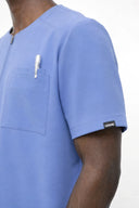 CST102 Round-neck Zip Scrub Top