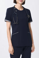 OZ315 Zip Scrub Top