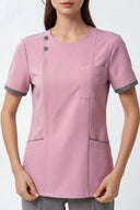 OZ315 Zip Scrub Top