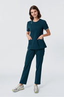 OZ315 Zip Scrub Top