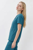 Side fit of the Aquamarine ST215 Scrub Top by Good Uniform