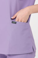 Pocket details on the Lavandula ST247 Scrub Top