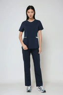 Winnie306 Zip Scrub Top