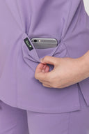 Pocket functionality details on the Lavandula ST247 Scrub Top