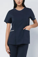 Winnie306 Zip Scrub Top
